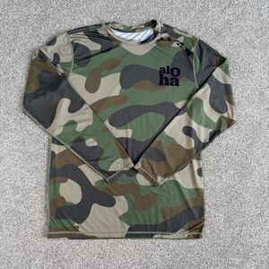 InGear Performance Sun Shirt Mens Rash Guard Surf Swim Camo Hawaii UPF 50 Large